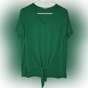 Lightweight front tie short sleeve top - Nordstrom house brand